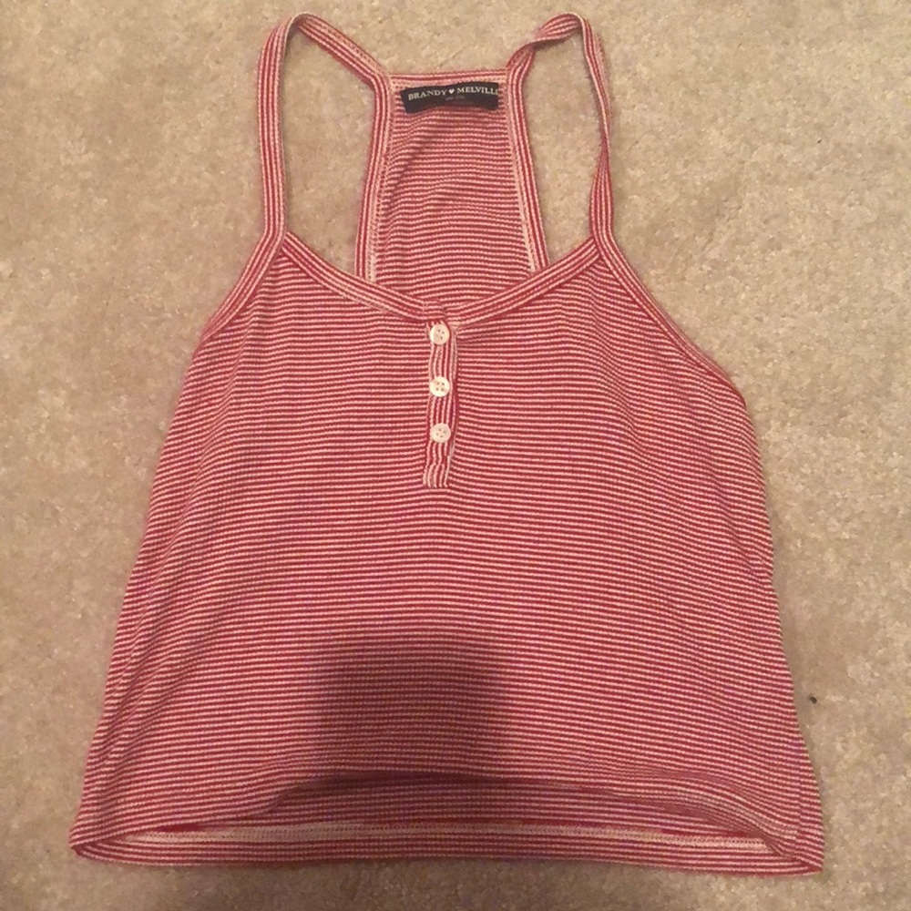 Red and white striped Brandy Melville Tank Top